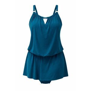 Aqua Green Swim Romper Size 18 UPF 50 Side Pockets Padded Breast Keyhole Neck